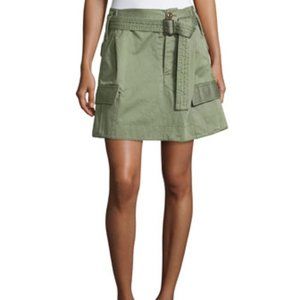 Marc Jacobs Belted Military Green Cargo Mini Skirt Womens Size 4